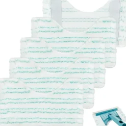 Hot TryggHandla Nytt 5-pack reservöverdrag för kvast Badrumsrengörare duschrengörare för Leifheit Micro Duo, mikrofiberersättningsduk lämplig för badrumsrengöring