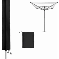 Best Outdoor torklösning, roterande tvättlina med hög kapacitet och 12 linor, vattentätt och UV-beständigt Oxford-tyg, justerbar höjd för enkel tvätt-XF27- | Fyndiq