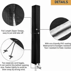 Best Outdoor torklösning, roterande tvättlina med hög kapacitet och 12 linor, vattentätt och UV-beständigt Oxford-tyg, justerbar höjd för enkel tvätt-XF27- | Fyndiq