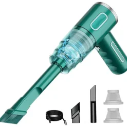 Best 29000PA Bärbar Bildammsugare Trådlös Handdammsugare för Bil Hem Svart Svart 2 Filter grön green
