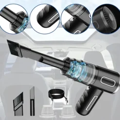 Best 29000PA Bärbar Bildammsugare Trådlös Handdammsugare för Bil Hem Svart Svart 2 Filter grön green