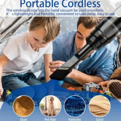 Best 29000PA Bärbar Bildammsugare Trådlös Handdammsugare för Bil Hem Svart Svart 2 Filter grön green