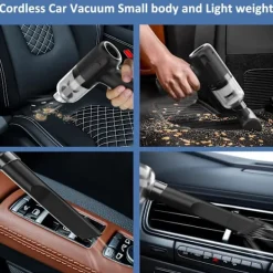 Best 29000PA Bärbar Bildammsugare Trådlös Handdammsugare för Bil Hem Svart Svart 2 Filter grön green