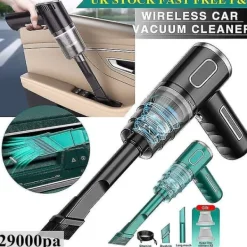 Clearance 29000pa Kraftfull bildammsugare våt/torr sladdlös starkt sug handhållen N3 29000PA-svart