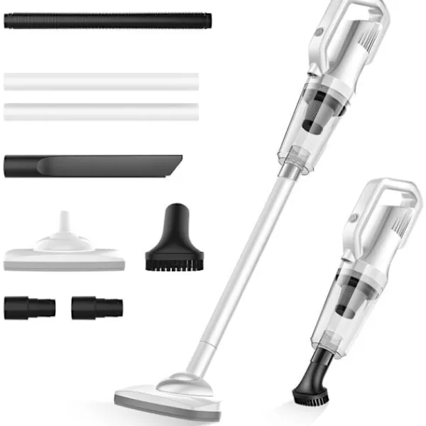 Best 12000Pa Sladdlös Skaftdammsugare med LED-Frontljus 6000mAh Batteritid 30 min Laddning 4-5h Handdammsugare för Hem Hård