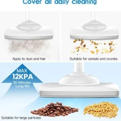 Best 12000Pa Sladdlös Skaftdammsugare med LED-Frontljus 6000mAh Batteritid 30 min Laddning 4-5h Handdammsugare för Hem Hård