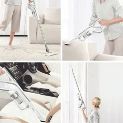 Best 12000Pa Sladdlös Skaftdammsugare med LED-Frontljus 6000mAh Batteritid 30 min Laddning 4-5h Handdammsugare för Hem Hård