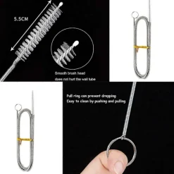 Clearance 2-pack 152 cm lång piprensare flexibel rörrengöringsborste kylskåpsrengöring [JUN]