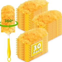 Discount 30-pack 360° Dammvippor Påfyllningar för Dammvippor, Oparfymerad Tunga Dammvippor Kit Engångs Dammvippor Påfyllningar med 1 Handtag