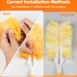 Discount 30-pack 360° Dammvippor Påfyllningar för Dammvippor, Oparfymerad Tunga Dammvippor Kit Engångs Dammvippor Påfyllningar med 1 Handtag