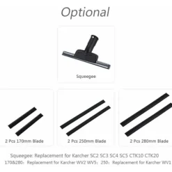 New 2-pack 280 mm fönsterskrapa ersättningsblad för Kärcher WV2 WV5