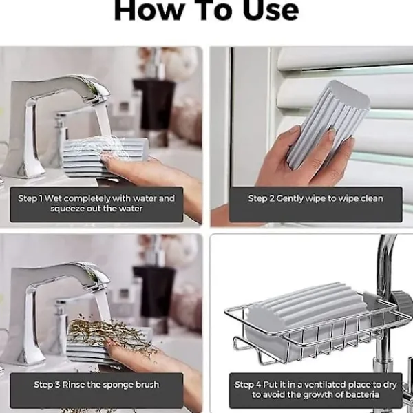 Discount OCEAN 3-pack Absorberande PVA-svamp Fuktig Rengöring Dammtrasa Svamp, Rengöringssvamp