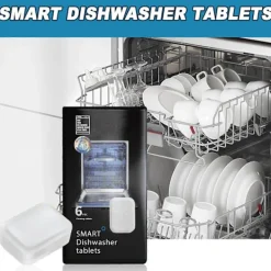 Outlet 6-pack Allt-i-ett Diskmaskinstabletter Djuprengöring Avkalkningskapslar Diskmaskin Rengöring för Fräsch Citrusdoft Diskmaskin[D] 6pcs