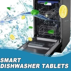Outlet 6-pack Allt-i-ett Diskmaskinstabletter Djuprengöring Avkalkningskapslar Diskmaskin Rengöring för Fräsch Citrusdoft Diskmaskin[D] 6pcs