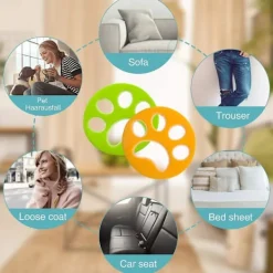 Outlet 4-pack Anti-Hårboll, Djurhårsrengöringsverktyg, Tvättmaskinsdamm och Skräp Fångar Djurhår som Fäster vid Dina Kläder