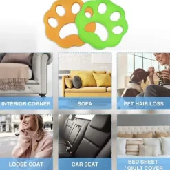 Outlet 4-pack Anti-Hårboll, Djurhårsrengöringsverktyg, Tvättmaskinsdamm och Skräp Fångar Djurhår som Fäster vid Dina Kläder