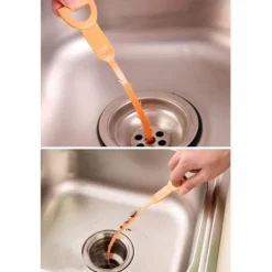 Best 6-pack avloppsrensare, avloppsrensare, rengöringsverktyg, handfat och avloppsslang, rengöringsborste för avlopp, badkar