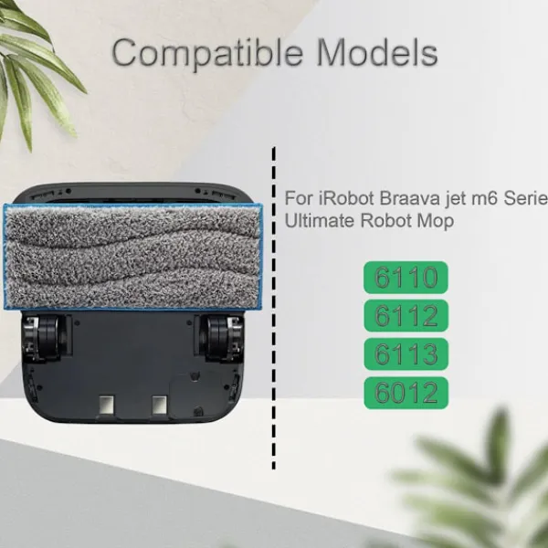Sale 6-pack Avtagbara Moppdynor för iRobot Braava Jet M6-serien Robot, Uppgraderade Återanvändbara M6 Moppdynor Ersättningstillbehör