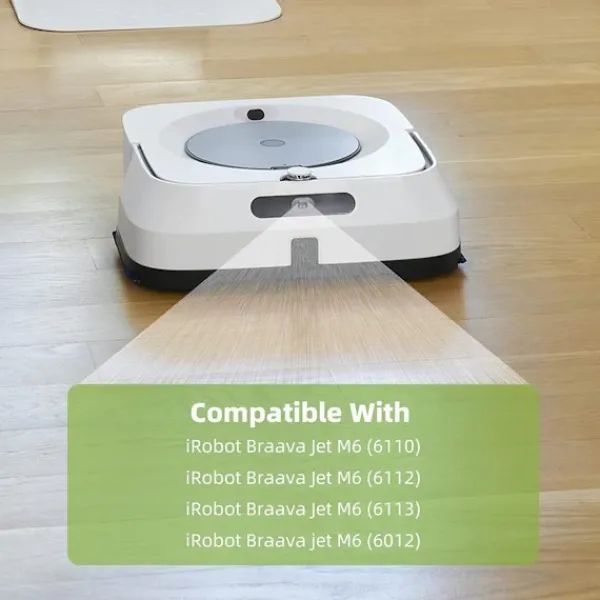 Sale 6-pack Avtagbara Moppdynor för iRobot Braava Jet M6-serien Robot, Uppgraderade Återanvändbara M6 Moppdynor Ersättningstillbehör