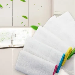 Outlet 10-pack Bambu Disktrasor Handdukar Kökstrasor för Rengöring Disktrasor Tvättbara Absorberande Maskintvättbara, Slumpmässiga Färger
