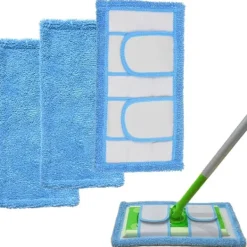 New 3-pack, Blå Swiffer Sweeper-kompatibla, återanvändbara ersättningsdukar