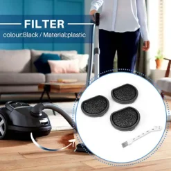 Clearance Crowned 4-pack Borstar och Tvättsbara Motorfilter för Qx9-1-50ib Askqx9 Filter Dammsugare Delar Tillbehör