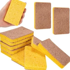 Discount 12-pack (brun) naturliga kökssvampar, biologiskt nedbrytbara och miljövänliga