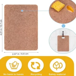 Discount 12-pack (brun) naturliga kökssvampar, biologiskt nedbrytbara och miljövänliga