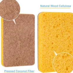 Discount 12-pack (brun) naturliga kökssvampar, biologiskt nedbrytbara och miljövänliga