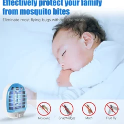 Hot 6-pack Bug Zapper inomhus - elektronisk flugfälla och myggdödare med blåljus för hem, kontor och baby