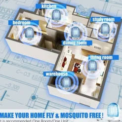 Hot 6-pack Bug Zapper inomhus - elektronisk flugfälla och myggdödare med blåljus för hem, kontor och baby