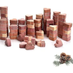 Hot 100-pack Cederträ Malmedel Textil Malmedel Cederträkulor Hjärtan Naturligt Kemikaliefritt, Naturlig Malfälla För Skåp, Lådor