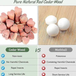 Hot 100-pack Cederträ Malmedel Textil Malmedel Cederträkulor Hjärtan Naturligt Kemikaliefritt, Naturlig Malfälla För Skåp, Lådor