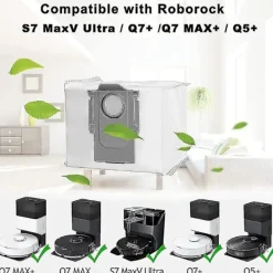 Discount 12-pack dammpåsar för Roborock Q7 Max / Q7 Max+ / Q7 Max Plus