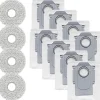 Outlet 12-pack dammpåsar för Roborock QV 35A / QR 798 / QR 598 robotdammsugare - Inkluderar 4 trasor & 8 dammpåsar