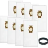 Best 8-pack dammsugarpåsar ersättning för Kirby 204811 204814, Sentria, Avalir, Ultimate G-serien modell wit