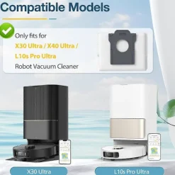 Clearance 10-pack dammsugarpåsar för Dreame X30 Ultra / X40 Ultra / L10s Pro Ultra robotdammsugare