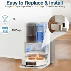 Clearance 10-pack dammsugarpåsar för Dreame X30 Ultra / X40 Ultra / L10s Pro Ultra robotdammsugare