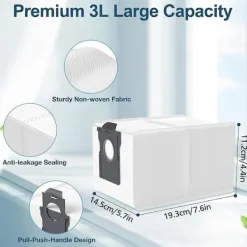 Clearance 10-pack dammsugarpåsar för Dreame X30 Ultra / X40 Ultra / L10s Pro Ultra robotdammsugare