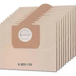 Online 10-pack dammsugarpåsar för Karcher 6.959-130.0 WD3 WD3P MV3 A2204 A2254 A2604 Ersättningsfilterpåsar i papper för våt- och torrdammsugare, damm B