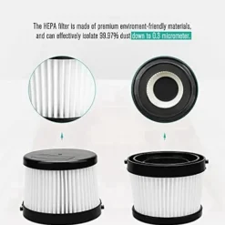 Outlet 4-pack DCV5011H HEPA-filter för DCV501HB sladdlös handhållen dammsugare, med 8 skumhylsfilter & 1 borste As Shown