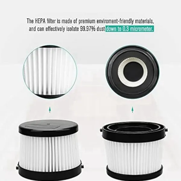 Outlet 4-pack DCV5011H HEPA-filter för DCV501HB sladdlös handhållen dammsugare, med 8 skumhylsfilter & 1 borste As Shown