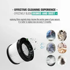 Outlet 4-pack DCV5011H HEPA-filter för DCV501HB sladdlös handhållen dammsugare, med 8 skumhylsfilter & 1 borste As Shown