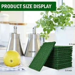 EDO MART 40-pack diskmaskinsdynor, 4,5 x 6 tum gröna återanvändbara hushållsdiskunderlag