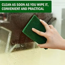 EDO MART 40-pack diskmaskinsdynor, 4,5 x 6 tum gröna återanvändbara hushållsdiskunderlag