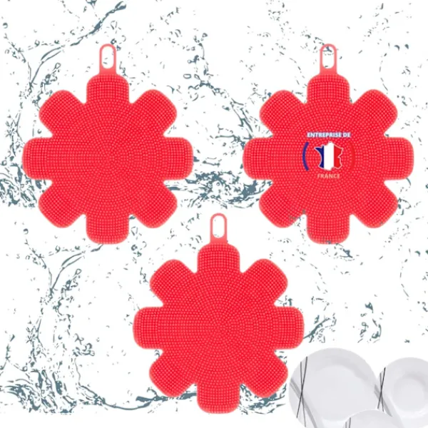 Outlet 3-pack Diskmaskinsvampar i Silikon - Mirakelsvamp för Induktionshäll