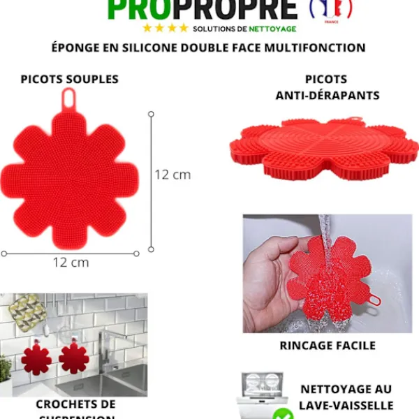 Outlet 3-pack Diskmaskinsvampar i Silikon - Mirakelsvamp för Induktionshäll