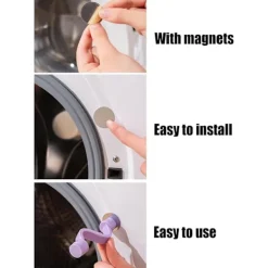 Clearance 3-pack, Dörrhållare för tvättmaskin, Magnetisk tvättmaskinsdörrtillbehör - Flexibel tvättmaskinsdörrstopp, Dörrhållare