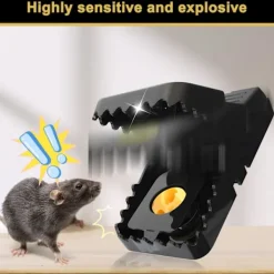 Outlet 6-pack Effektiva Musfällor, Återanvändbar Musfälla, Känslig Plast Musfälla för Gnagare, Fällklämma för Hem Trädgård Utomhus