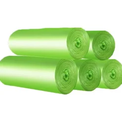 Hot 100-pack ekologiska soppåsar 30 l, rivbeständiga, matavfallspåsar, 100 % komposterbara och biologiskt nedbrytbara, tillverkade av majsstärkelse.